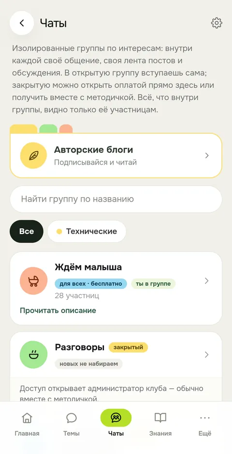 Чаты по интересам